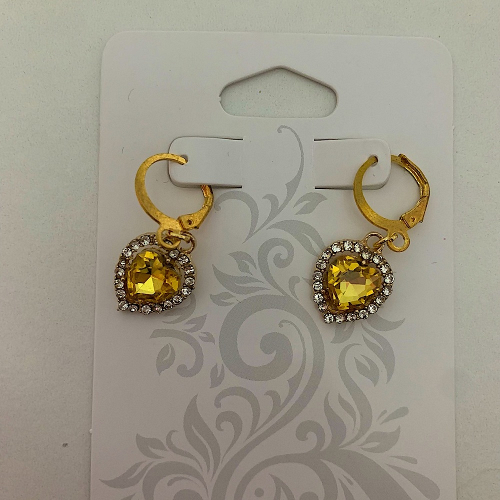 Yellow and gold earrings